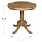 International Concepts Round 30 in Round Top Pedestal Table, 28.9 inH, Pecan, 30 in W, 30 in L, 28.9 in H, Wood, Pecan K59-30RT - alternate 3